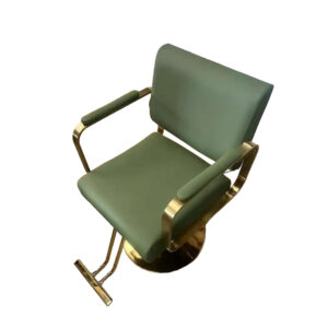 Salon barber chair gold green